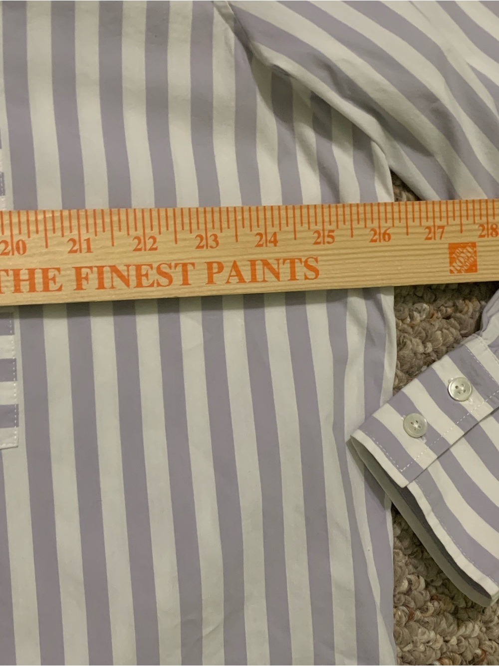 AYR The Deep End classic button down in lavender stripe - Picture 10 of 12